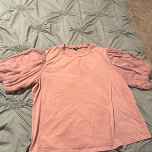 Pink puffy sleeve blouse. 2XL